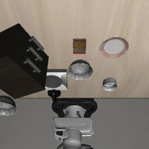 SOMA picking up a bowl from the cookie box